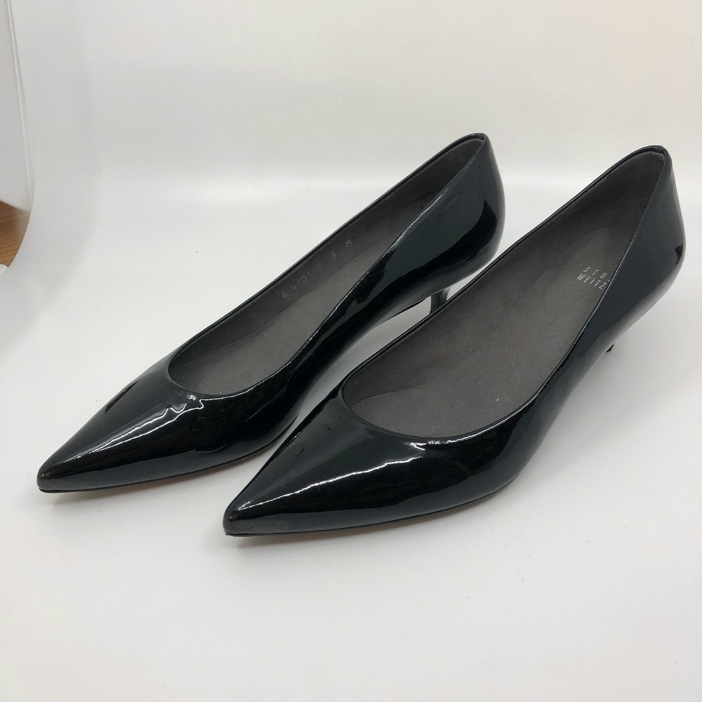 Stuart Weitzman Black Patent Leather Pump